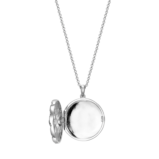 Rhodium Plated Modern Radiance Locket SN010