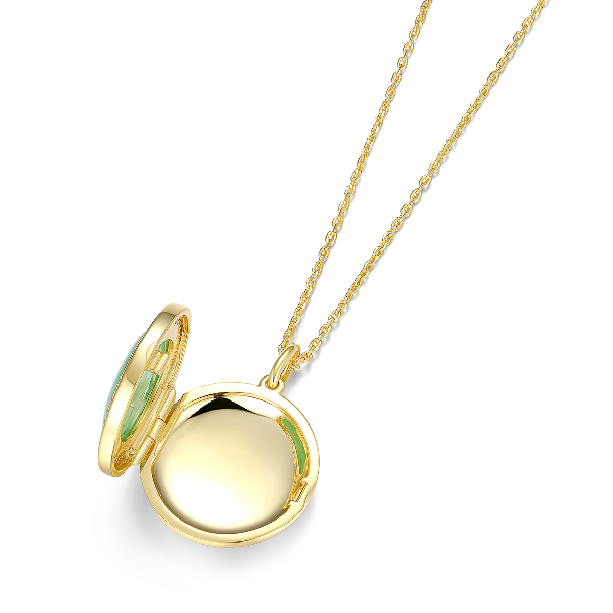 18K Gold Plated Legacy Jade Locket SN004G