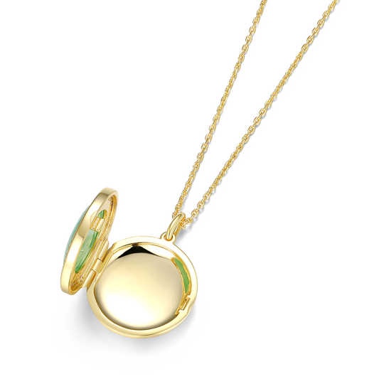18K Gold Plated Legacy Jade Locket SN004G